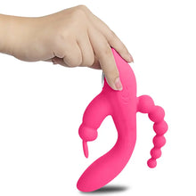 Load image into Gallery viewer, G Spot Dildo Rabbit Vibrator 3-in-one function Vibration Waterproof