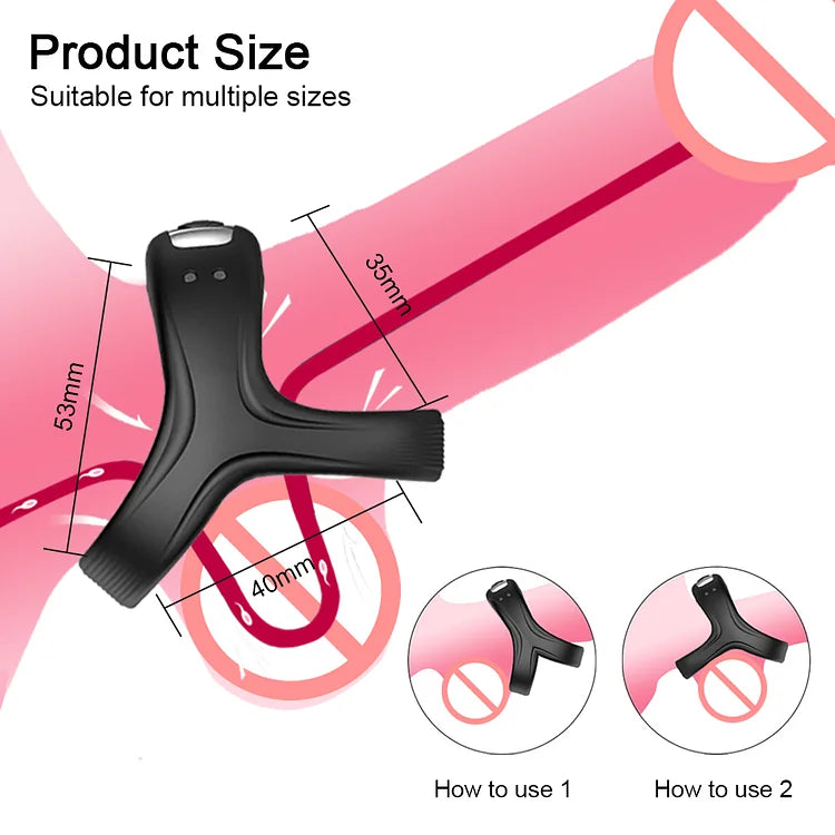 10 Speeds Male Penis Vibrating Cock Ring Vibrator Sex Toys For Men