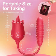 Load image into Gallery viewer, Rosie Tongue-licking Rose Toy With Pulsating Bullet Vibrator