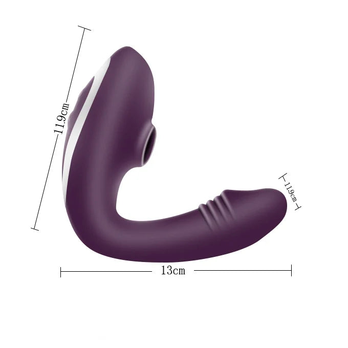 Clitoral Sucking Vibrator G Spot Dildo Clit Stimulator With 10 Suction And Vibration Patterns