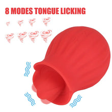 Load image into Gallery viewer, Powerful Tongue Licking Rose Vibrator