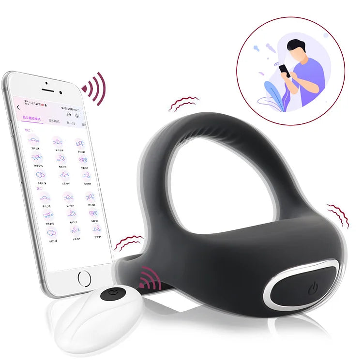 Vajra Circle App Remote Control Vibrating Penis Ring