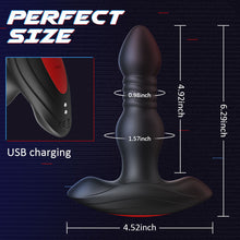 Load image into Gallery viewer, 3 Thrusting 10 Vibrations Anal Plug With Remote Controller