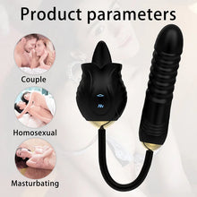 Load image into Gallery viewer, Rose New Product Manting Flower Generation 6 G-spot Tongue Lick Vibration Constant Temperature Double Headed Female Masturbation Female Sex Toy