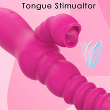 Load image into Gallery viewer, Thrusting Rabbit Vibrator for Tongue Licking Rotating Dildo with 7 Vibration and 3 Telescopic Modes, Bunny Personal Sex Toys for Women Couples