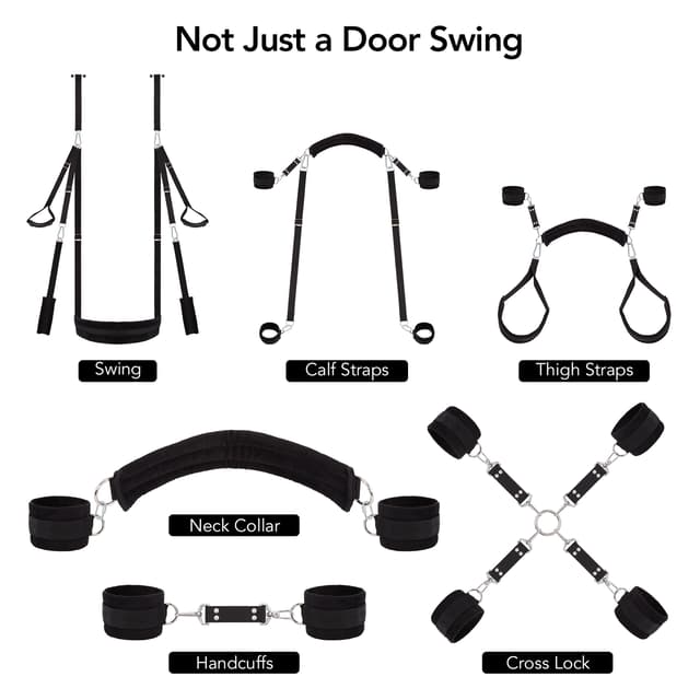 Creative Unlimited - Cushioned Handcuffs Hold 300 lbs Multi-Purpose Door Sex Swing