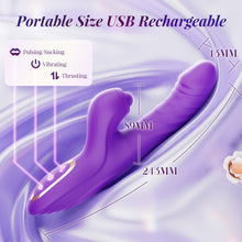 Load image into Gallery viewer, CHERLY 4 in 1 G Spot thrusting &amp; sucking vibrator Clitoral Stimulator