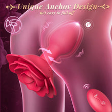 Load image into Gallery viewer, Double Stimulation Rose Female Sex Toy Anal Vibrator with Unique Anchor Design