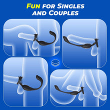 Load image into Gallery viewer, 7 Vibrating Prostate Massager 4 in 1- Multiple Stimulation Cock Ring