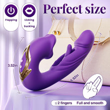 Load image into Gallery viewer, 7x Flapping &amp; Licking 3 in 1 G Spot Vibrator Dildo