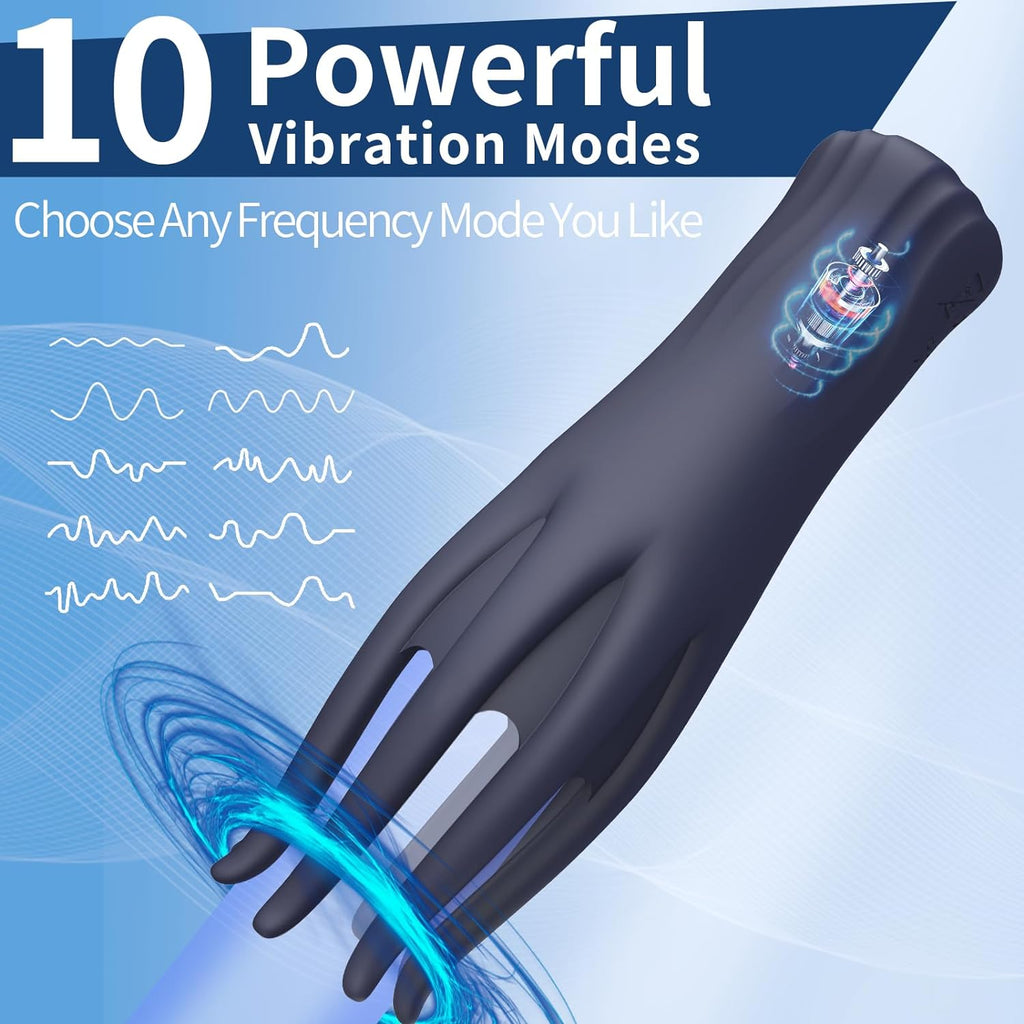 3-in-1 Testicle Male Vibrator for Masturbation Prolong Endurance and Massage