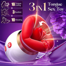 Load image into Gallery viewer, Big Mouth Tongue Licking Swinging Suction Vibration Oral Sex Toy