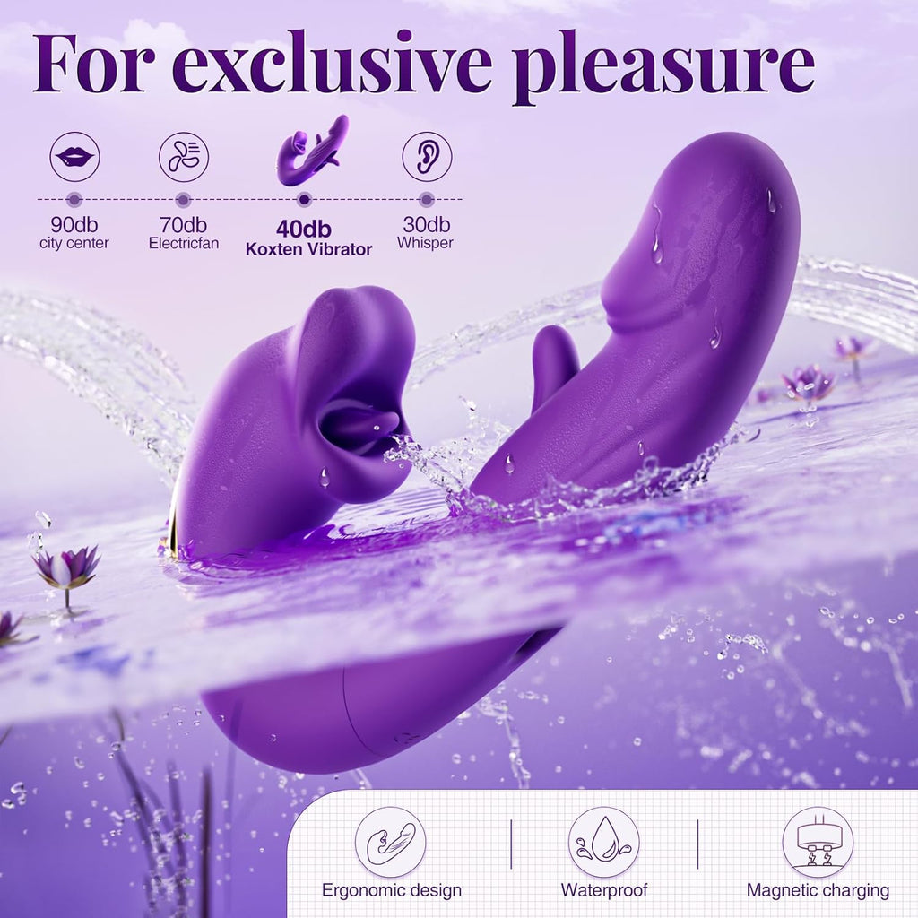 7x Flapping & Licking 3 in 1 G Spot Vibrator Dildo