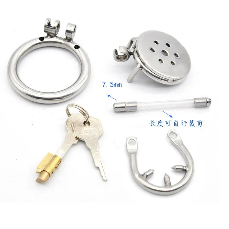 Stainless Steel Men's Flat Chastity Lock