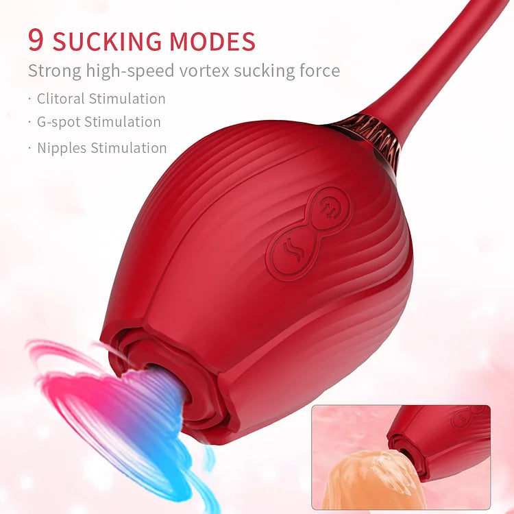 App Remote Control detachable Double Head Sucking And Vibrating Rose Toy