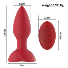 Load image into Gallery viewer, Rose Anal Plug Silicone Backyard Vibration Anal Plug With Remote Control