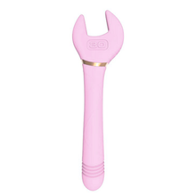 Load image into Gallery viewer, Pink Love Spanna - Telescopic Gun Machine Av Vibration Massage Wrench Vibrator