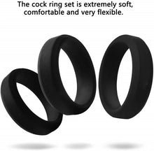 Load image into Gallery viewer, 6 Different Size Cock Rings - Premium Grade Soft Silicone Penis Rings