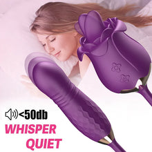 Load image into Gallery viewer, New Rose Tongue Licking Vibrator With A Thrusting Bullet