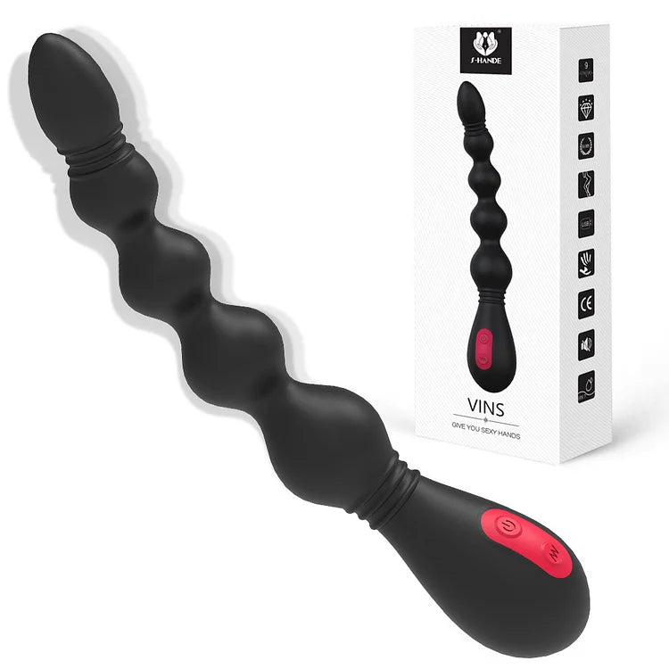 9 Speed Anal Beads Vibrator G Spot Vagina Clitoris Stimulator