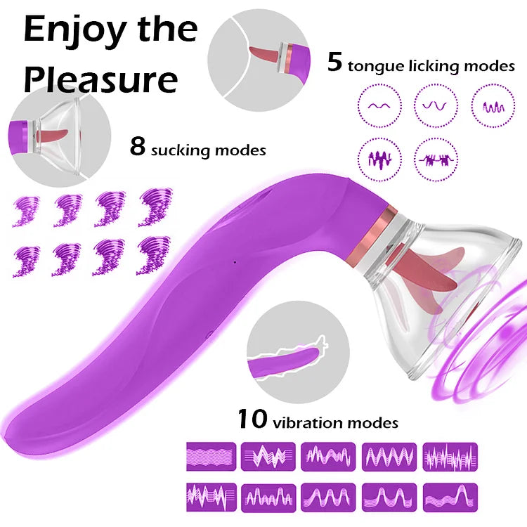 Female Clitoral Sucking Tongue Vibrator