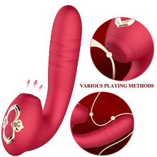 Load image into Gallery viewer, Sucking Vibration Telescopic Vibrator Female Erotic Masturbation Device Adult Products