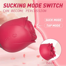 Load image into Gallery viewer, 3-in-1 Double Headed Sucking Tapping Rose Toy With Vibrating Bud