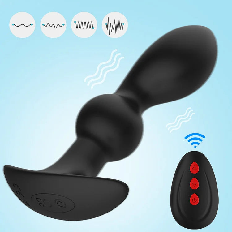 Anal Butt Plug  Vibrator Remote Wireless Dildo Prostate Massager