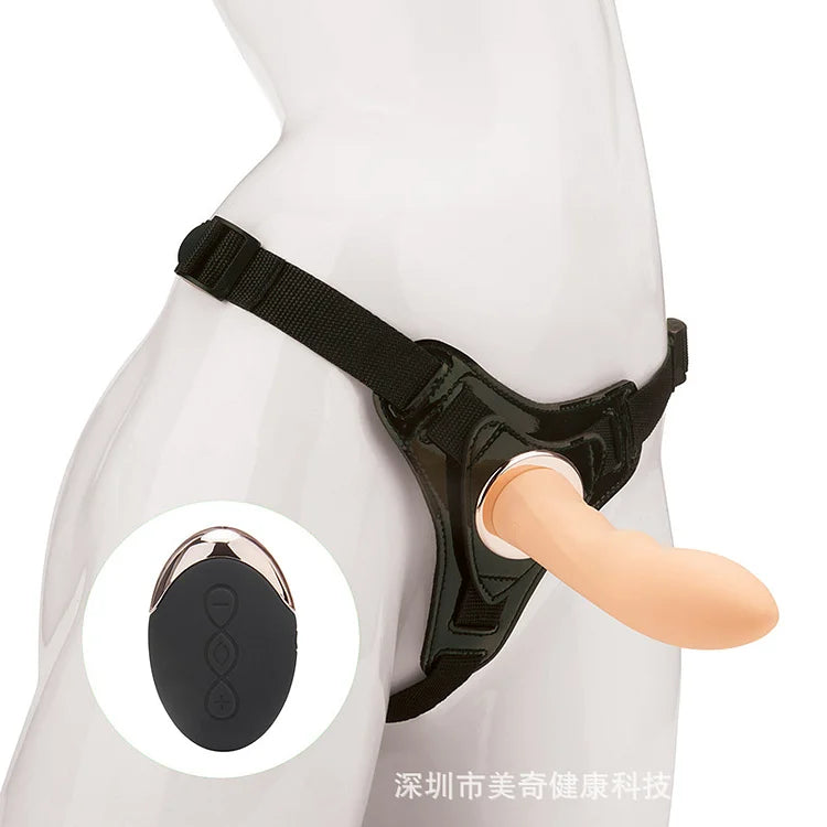 Wear Silicone Vibrator Fake Penis Gay Lesbian Masturbation Massager