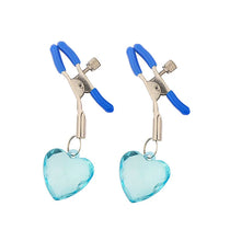 Load image into Gallery viewer, Heart-shaped Crystal Pendant Nipple Clip