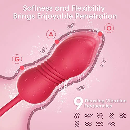 Rose Toy Vibrator Female Telescopic Egg Jumping  Tongue Licker Sex Toys