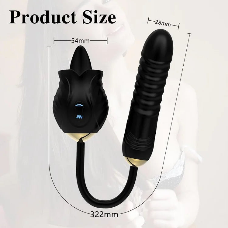 Rose New Product Manting Flower Generation 6 G-spot Tongue Lick Vibration Constant Temperature Double Headed Female Masturbation Female Sex Toy