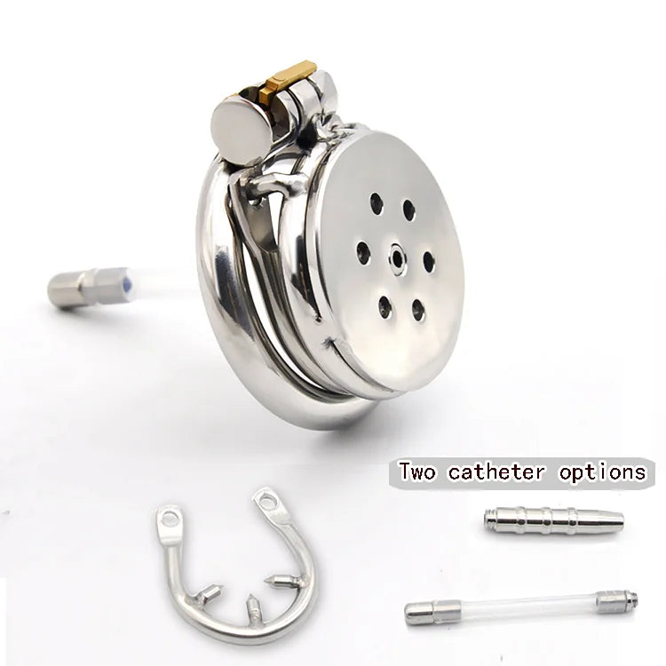 Stainless Steel Men's Flat Chastity Lock