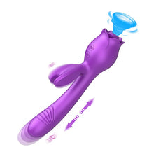 Load image into Gallery viewer, Rose Rabbit Vibrator G Spot Clitoral Stimulator