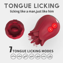 Load image into Gallery viewer, Mengma Hgod Rose New Product Exploring Flower Tongue Licking Vibration Egg Skipping Female Masturbation Taste Products Wholesale