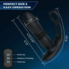 Load image into Gallery viewer, 3 -Thrusting &amp; 12 -Vibrating Cock Rings Prostate Massager