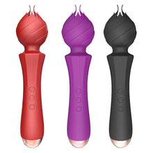 Load image into Gallery viewer, Rose Head G-spot Flexible Vibrator