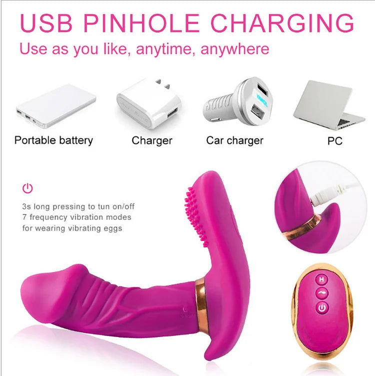 Women's Wireless Remote Control Wear Rocking Masturbation Vibrator, Couples Share Vibrator, Adult Sex Products