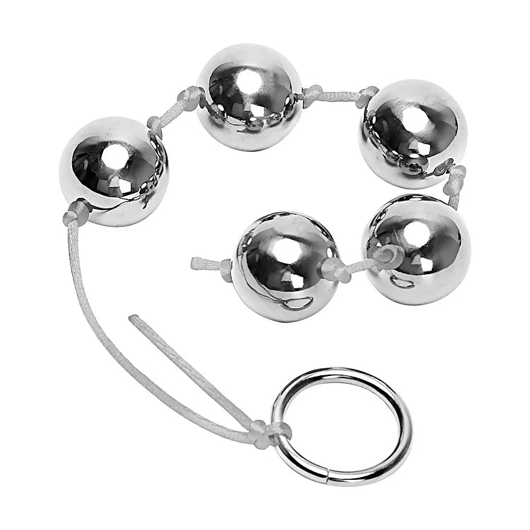 5 Anal Beads Metal Anal Balls Stainless Steel Butt Plug Anal Dilatador For Women Erotic