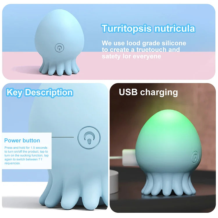 Jellyfish 10 Frequency Sucking Vibrator For Adult Sex Toys