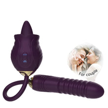 Load image into Gallery viewer, Rose New Product Manting Flower Generation 6 G-spot Tongue Lick Vibration Constant Temperature Double Headed Female Masturbation Female Sex Toy