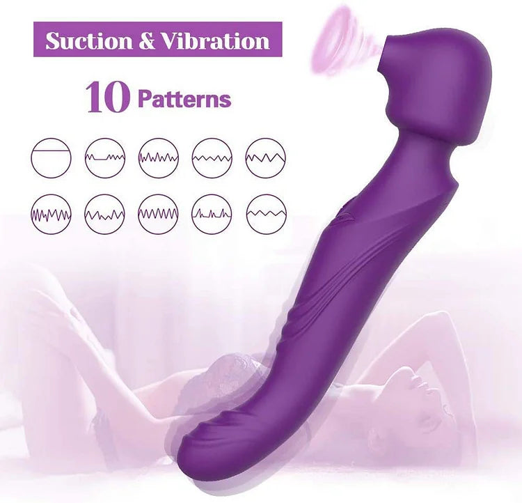 Clitoral Sucking Vibrator G Spot Stimulation with 10 Suction & Vibration Patterns