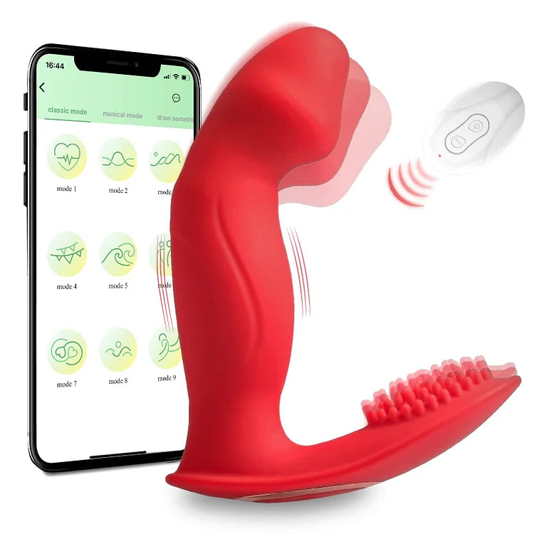 App & Remote Control Wiggling Wearable Panty Vibrator