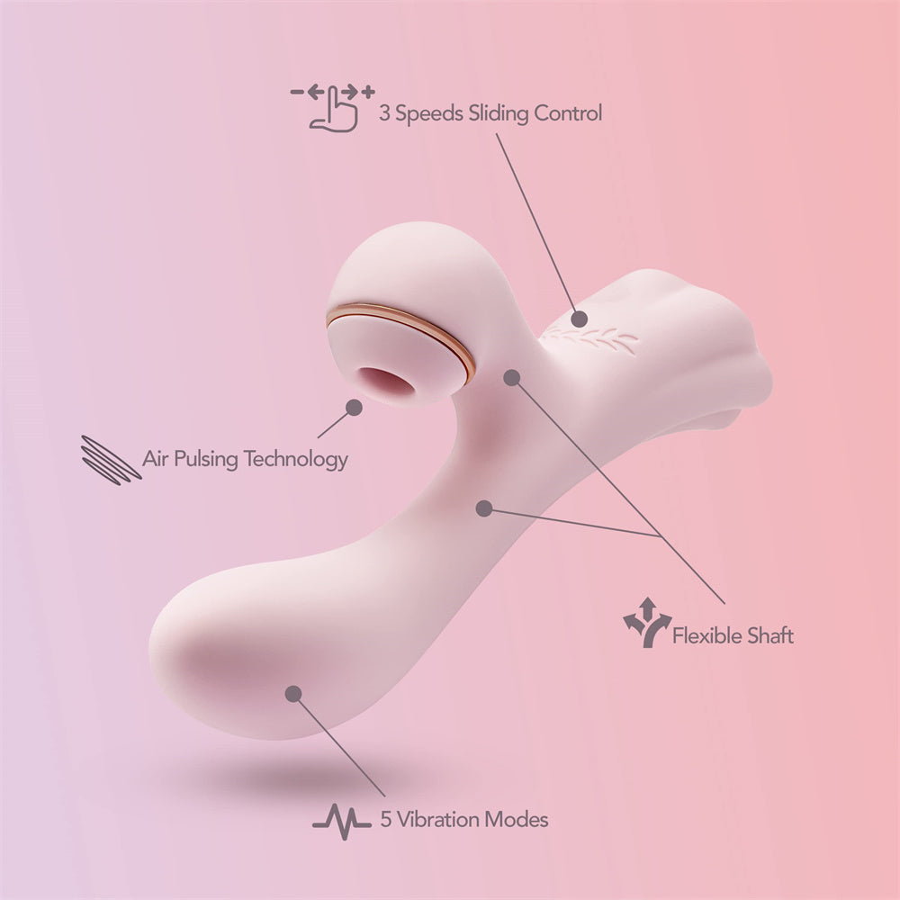 Fush Pea Princess - 2-in-1 Suction Pulse Clitoral Stimulator Vibrator