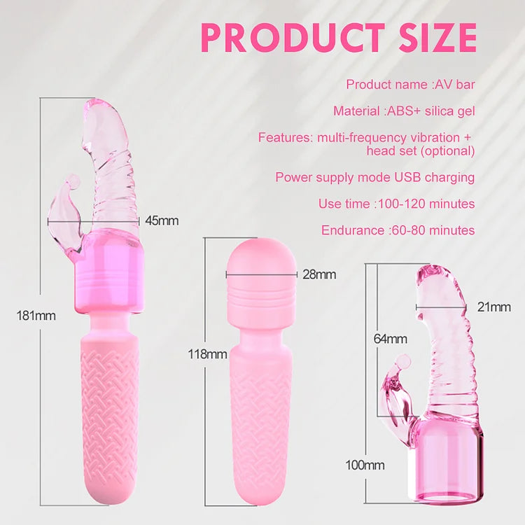 Dildo Vibrators Mini Av Portable G-spot Clitoral Stimulator Sex Toys For Adult