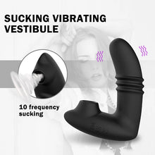 Load image into Gallery viewer, 10 Modes Clitoral Sucking Vibrator Thrusting Stimulator Anal Dildo