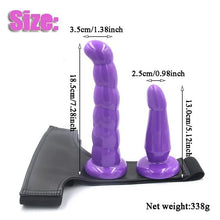 Load image into Gallery viewer, Double Penis Female Wearable Vibration Lesbian Sex Toy