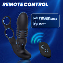 Load image into Gallery viewer, Vibrating Thrusting Prostate Massager Anal Vibrator with 2 Vibrating Cock Ring