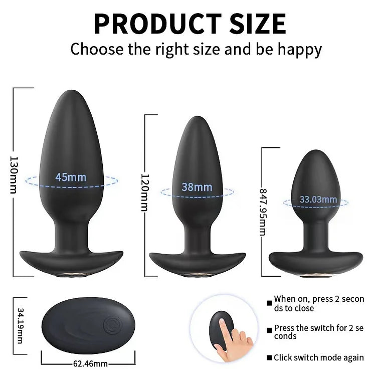 Wireless Remote Anal Plug Dildos Vibrator Prostate Massager Vaginal Stimulator