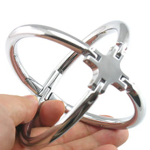 Load image into Gallery viewer, Heart-shaped Password Stainless Steel Cross Sex Handcuff